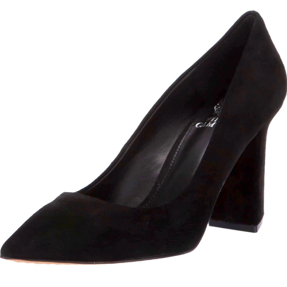 NIB Vince Camuto suede black pointed toe pumps